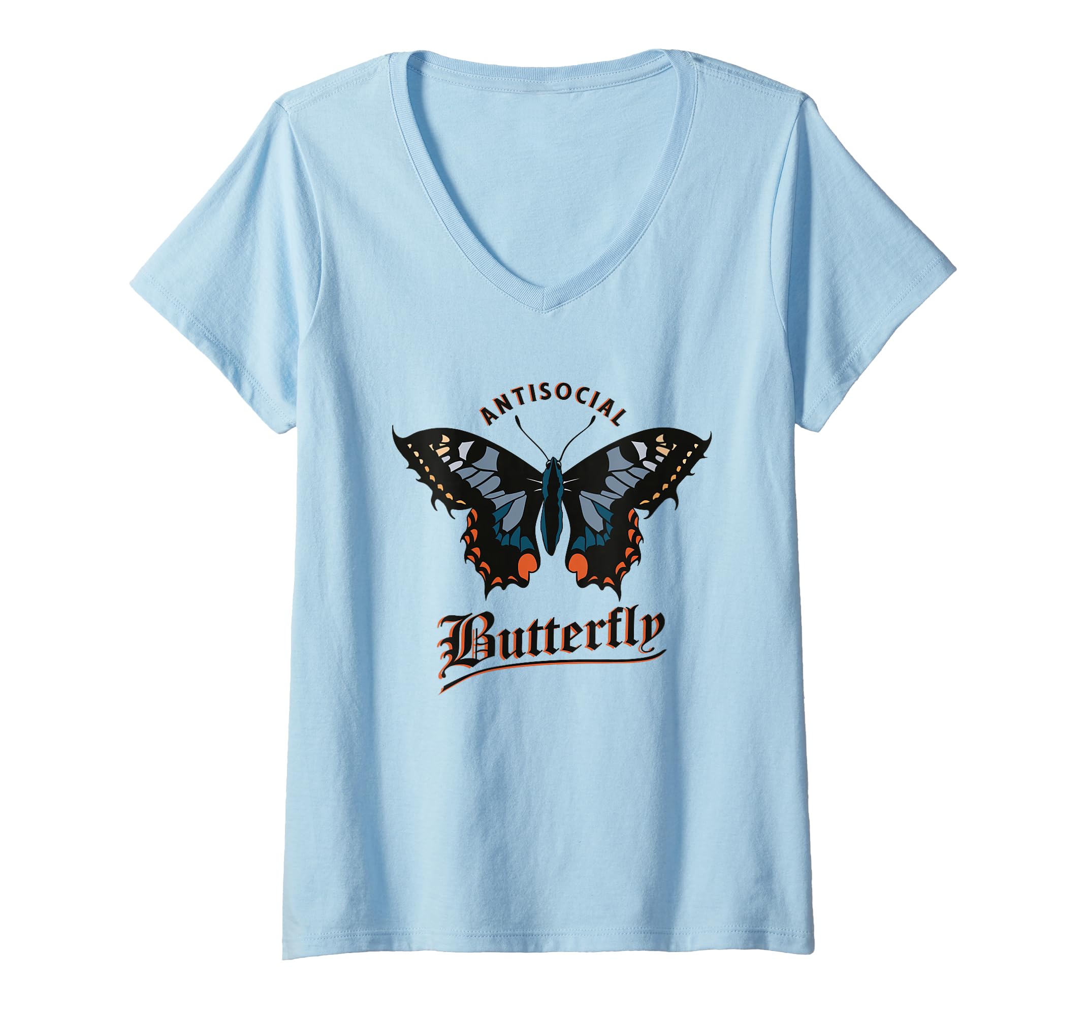 Womens Anti Social Butterfly T-Shirt - Casual Everyday Wear for Adults - T-Shirt, Sweatshirt, Hoodie