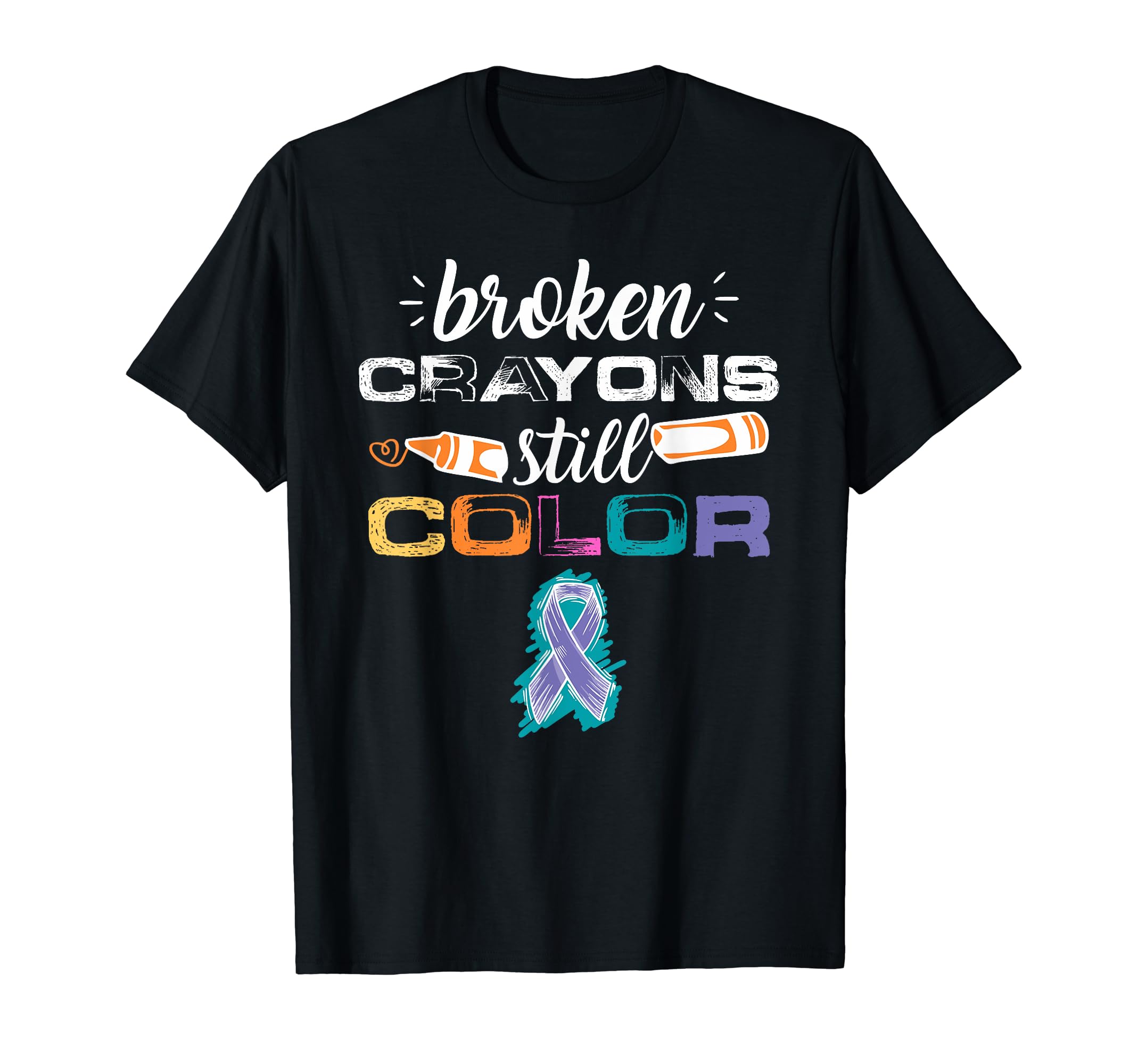 Broken Crayons Still Color Suicide T-Shirt - Aesthetic Graphic for Adults - T-Shirt, Sweatshirt, Hoodie