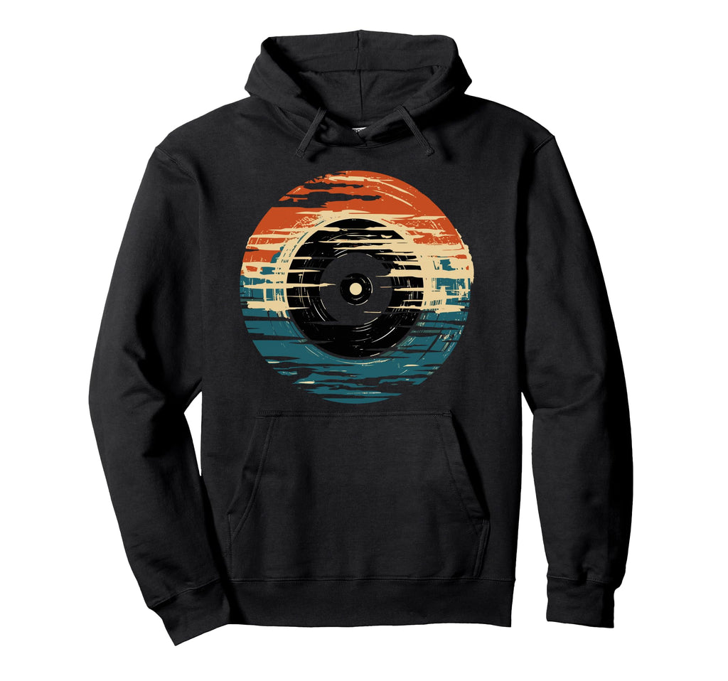 Vinyl Record Turntable Music Hoodie - Unique Graphic for Adults - T-Shirt, Sweatshirt, Hoodie