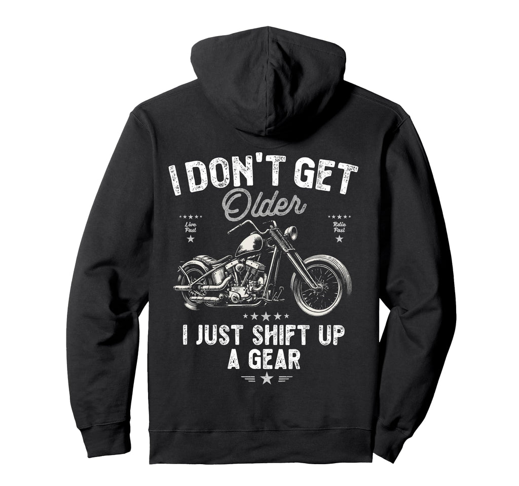 Mens Motorbike Birthday Funny Old Cruiser Hoodie - Streetwear Style Unisex - T-Shirt, Sweatshirt, Hoodie