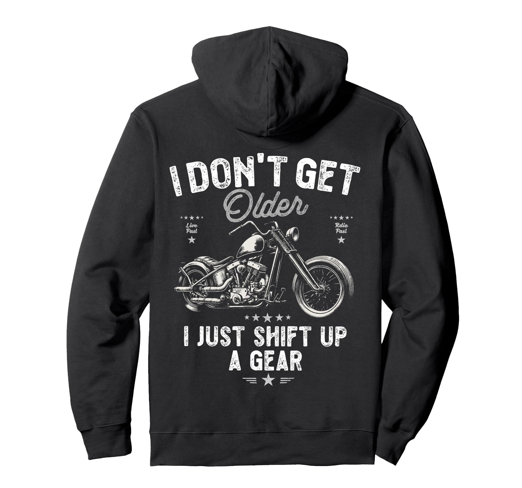 Mens Motorbike Birthday Funny Old Cruiser Hoodie - Streetwear Style Unisex - T-Shirt, Sweatshirt, Hoodie