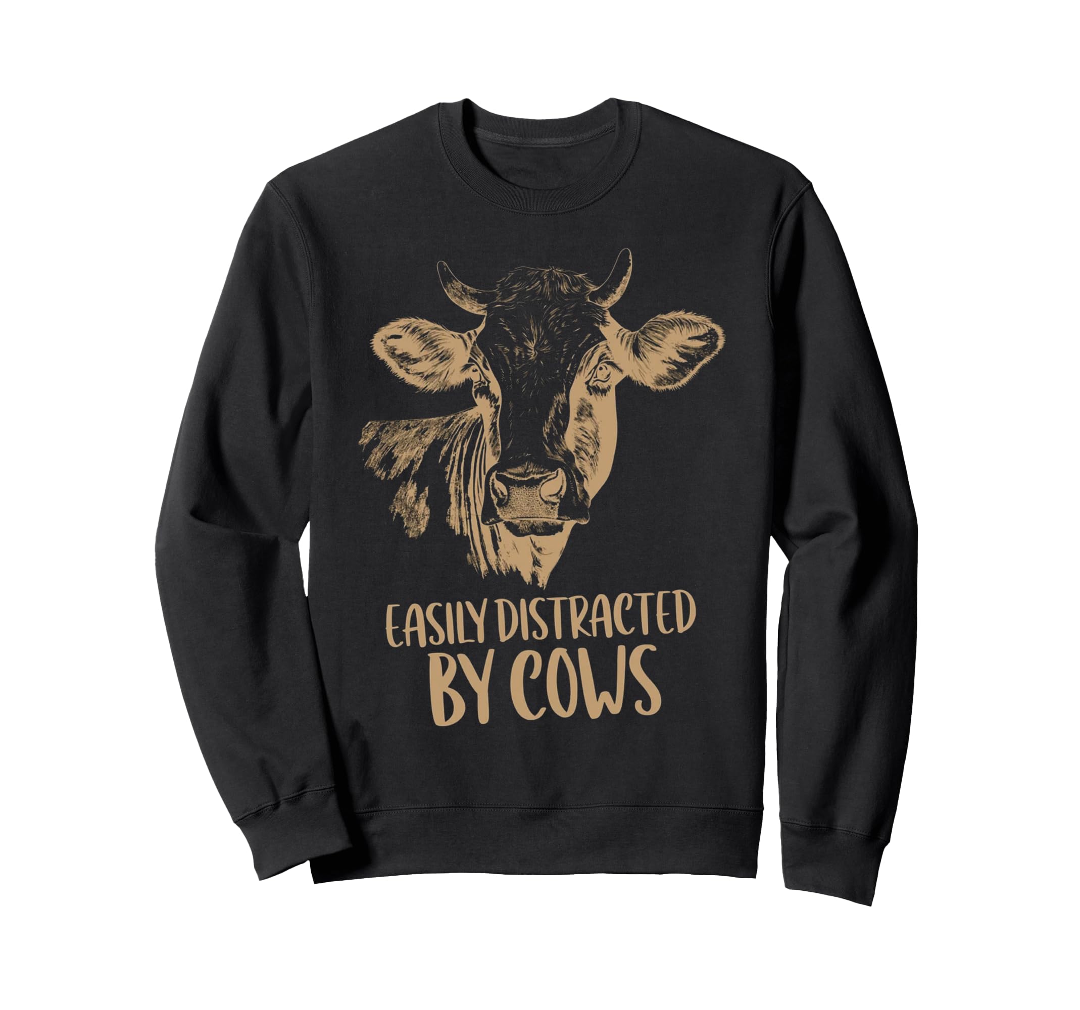 Easily Distracted Cows Western Farm Sweatshirt - Fun Novelty Design Unisex - T-Shirt, Sweatshirt, Hoodie
