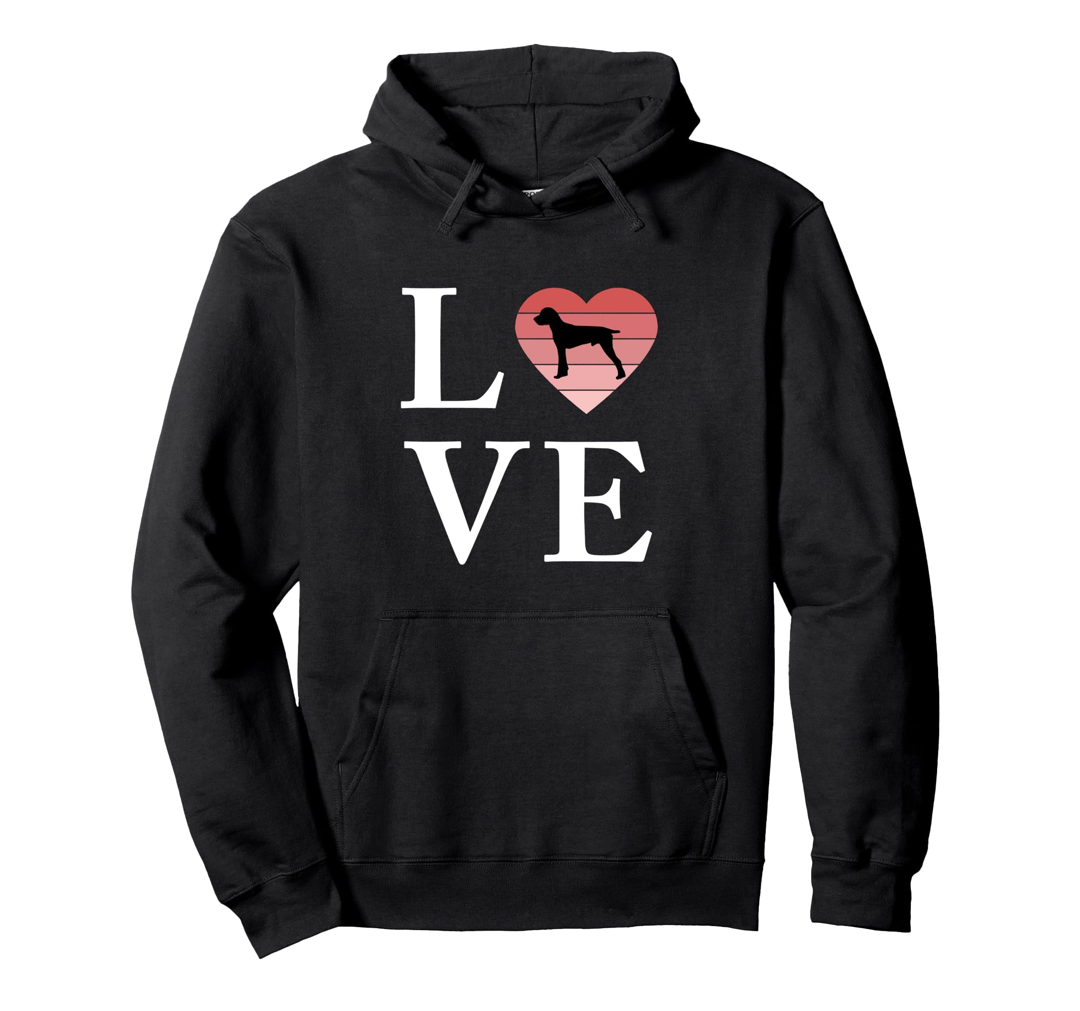 Dog Breed Pudelpointer Word Love Hoodie - Aesthetic Graphic for Adults - T-Shirt, Sweatshirt, Hoodie