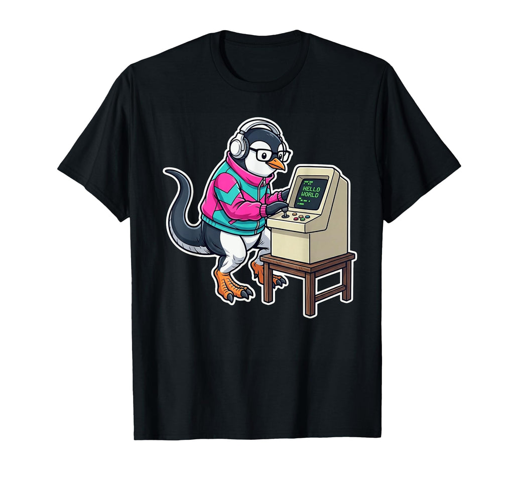 Ad Lie Penguin 80S Computer T-Shirt - Casual Everyday Wear for Adults - T-Shirt, Sweatshirt, Hoodie
