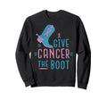 Give Cancer Boot Western Horse Riding Sweatshirt - Minimalist Print Unisex - T-Shirt, Sweatshirt, Hoodie