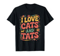 Cat And Tats Ornate Cat Tattoo Flashes T-Shirt - Trendy Graphic for Adults - T-Shirt, Sweatshirt, Hoodie