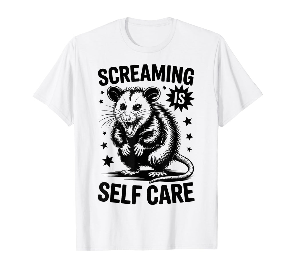 Funny Opossum Raccoon Screaming Is T-Shirt - Custom Art Print for Adults - T-Shirt, Sweatshirt, Hoodie