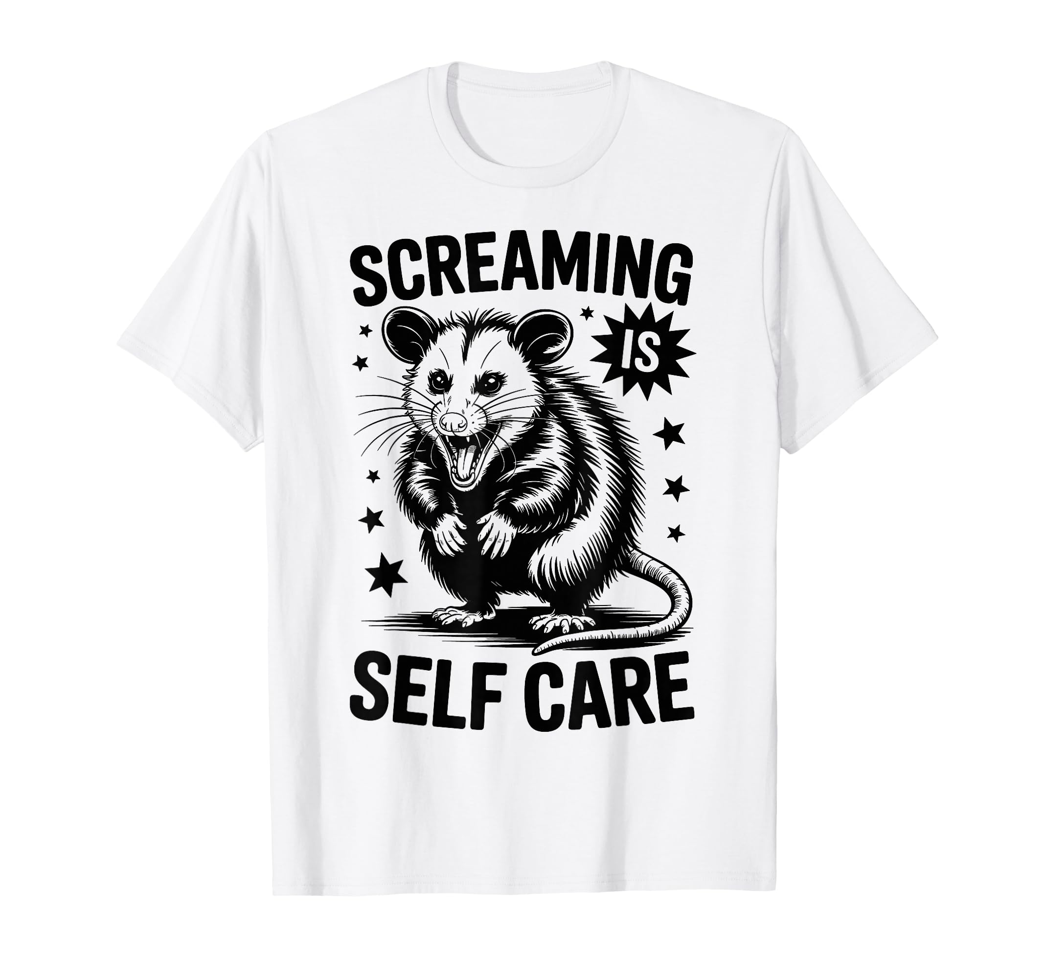 Funny Opossum Raccoon Screaming Is T-Shirt - Custom Art Print for Adults - T-Shirt, Sweatshirt, Hoodie