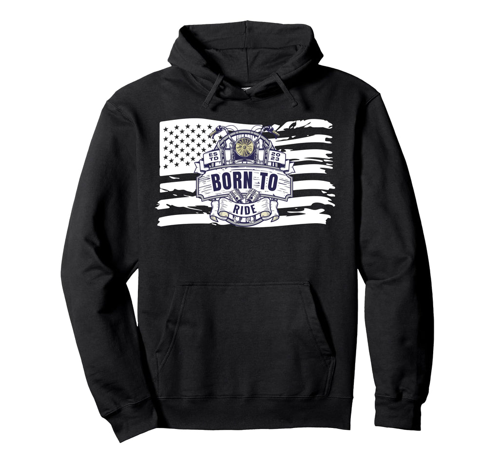 Usa Flag Motorcycle Gift Bikers Hoodie - Graphic Print for Adults - T-Shirt, Sweatshirt, Hoodie