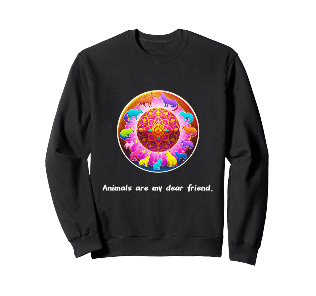 Animals Are My Best Friends Sacred Sweatshirt - Trendy Graphic for Adults - T-Shirt, Sweatshirt, Hoodie