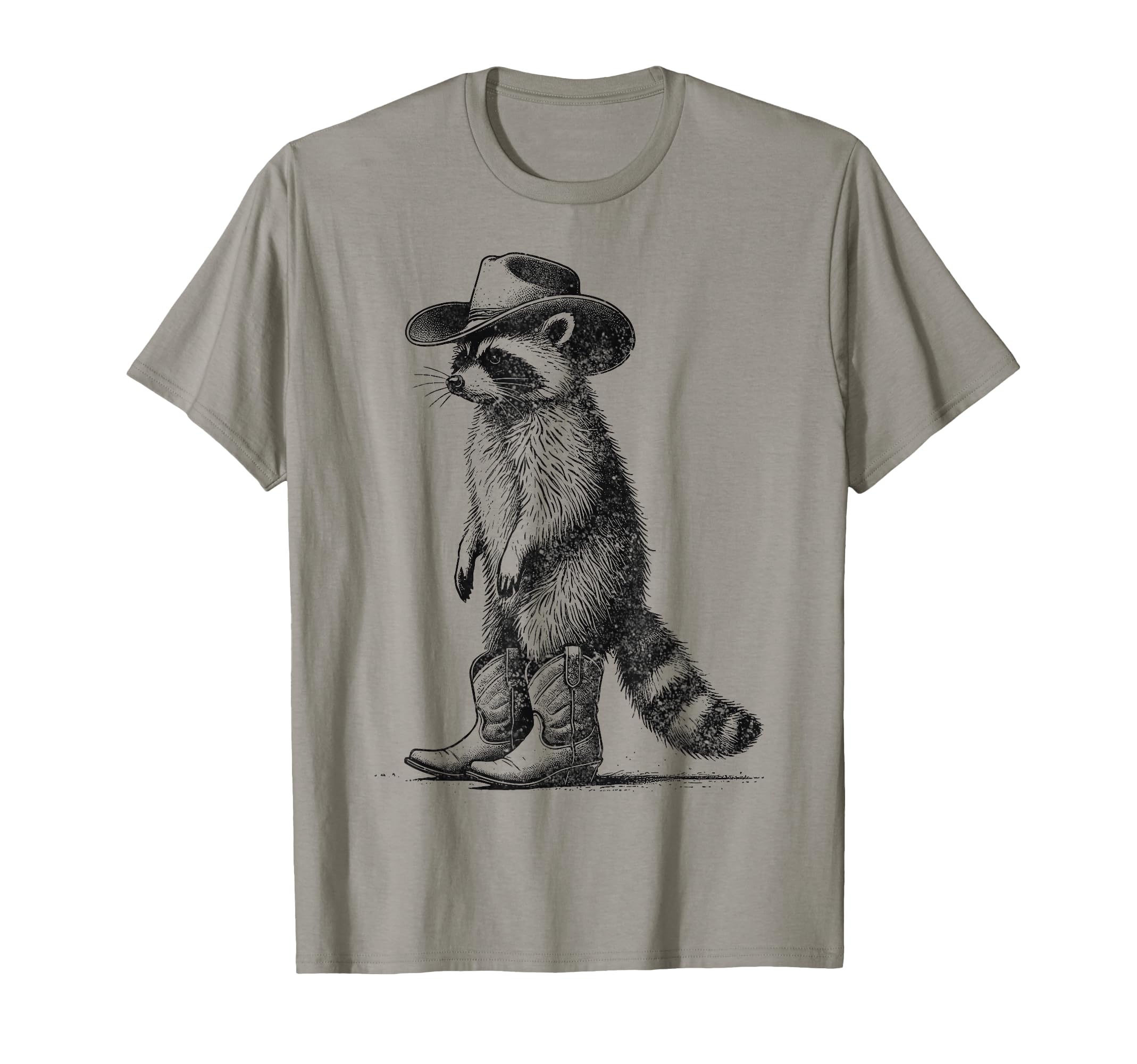 Raccoon Cowboy Cowgirl Western T-Shirt - Casual Everyday Wear Men Women - T-Shirt, Sweatshirt, Hoodie