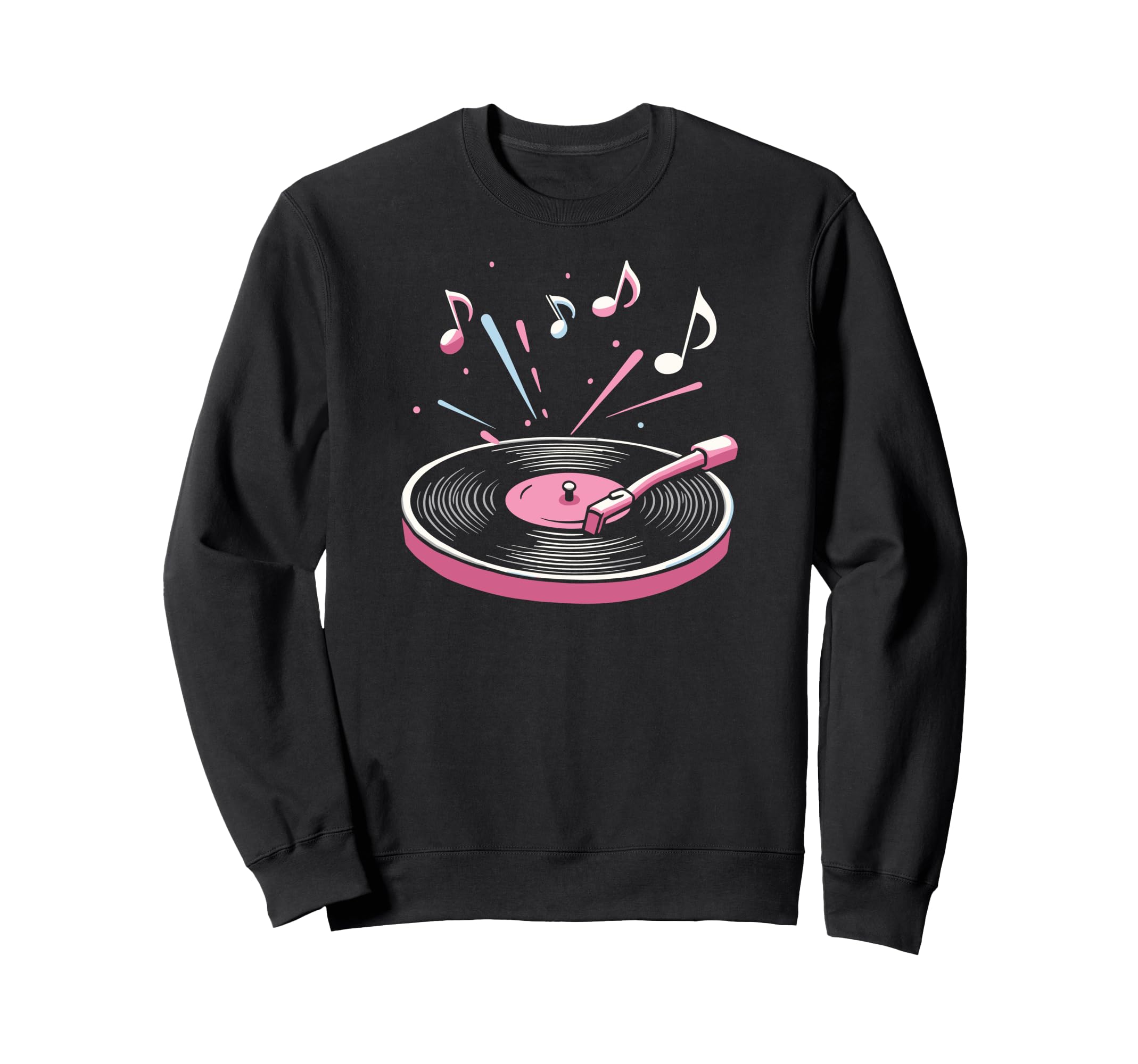 Vinyl Record Player Sketch Music Sweatshirt - Streetwear Style Men Women - T-Shirt, Sweatshirt, Hoodie