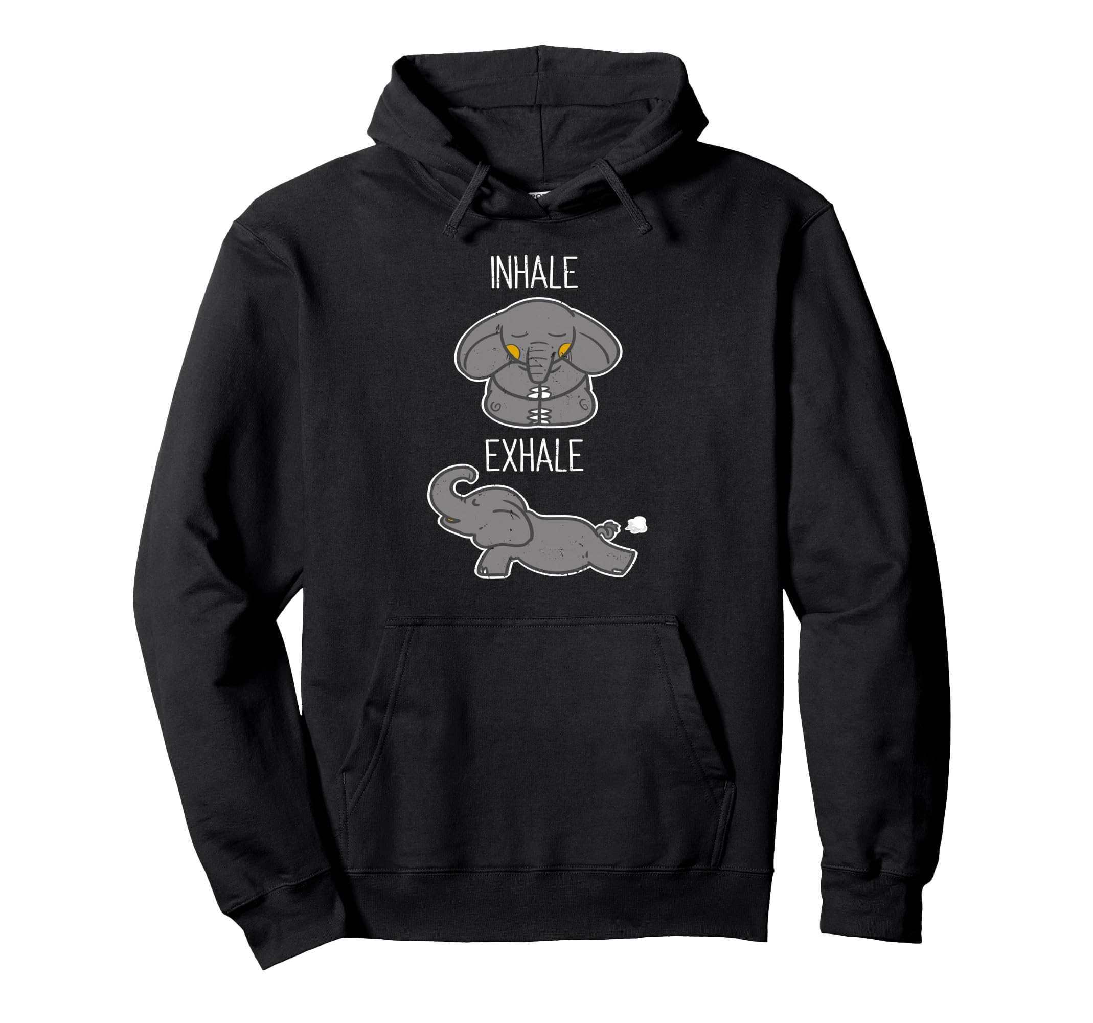 Funny Elephant Meditation Mindful Yoga Hoodie - Custom Art Print Men Women - T-Shirt, Sweatshirt, Hoodie