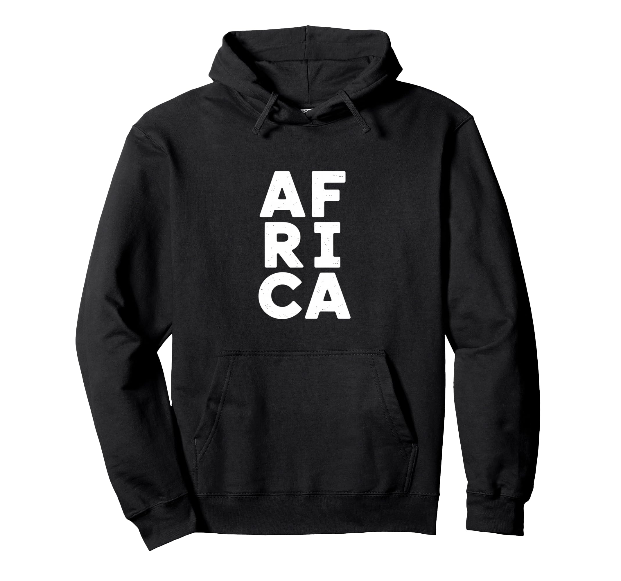 Funny Africa Bold Black Typography Hoodie - Novelty Apparel for Adults - T-Shirt, Sweatshirt, Hoodie