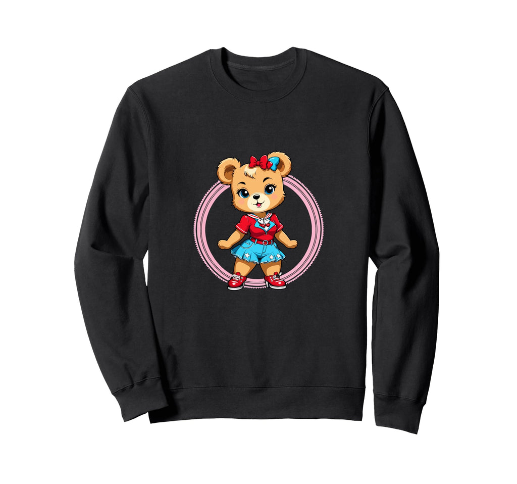 Rockabilly 50S Teddy Bear Power Pin Sweatshirt - Trendy Graphic Men Women - T-Shirt, Sweatshirt, Hoodie