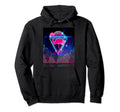 80S Flamingo Bird Vaporwave Sunset Hoodie - Novelty Apparel Men Women - T-Shirt, Sweatshirt, Hoodie