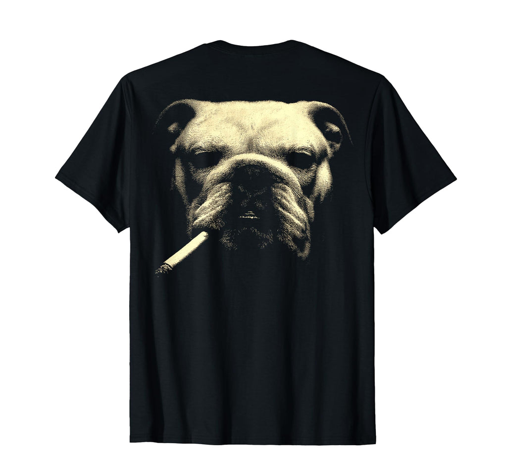 English Bulldog Smoking Cigarette T-Shirt - Graphic Print for Adults - T-Shirt, Sweatshirt, Hoodie