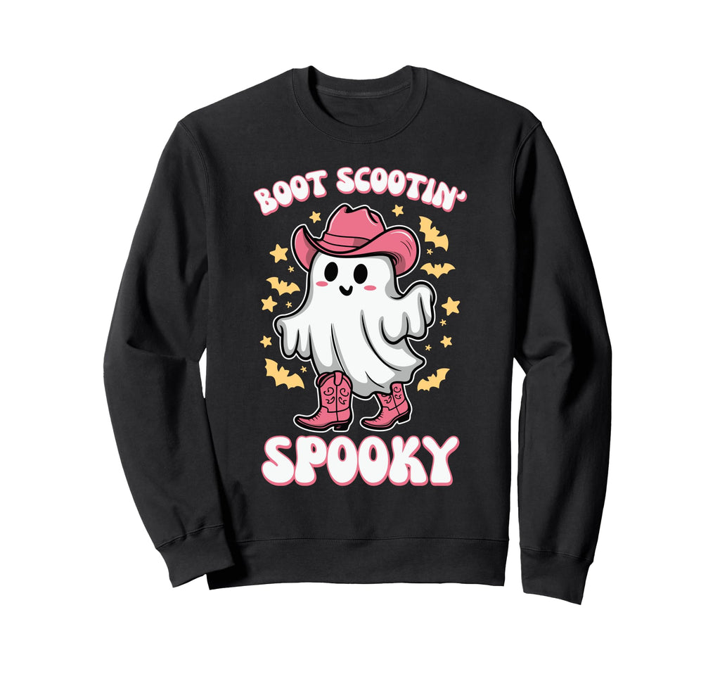 Boot Scootin Spooky Western Sweatshirt - Fun Novelty Design Men Women - T-Shirt, Sweatshirt, Hoodie