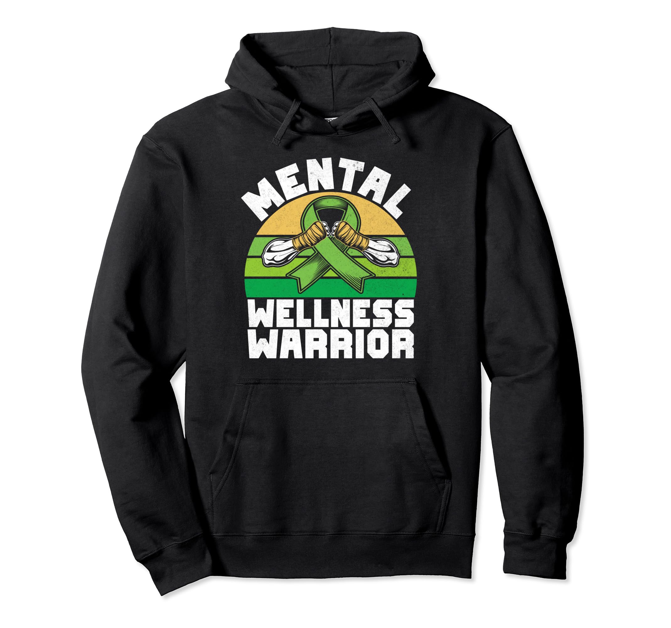 Mental Wellness Warrior Mental Health Hoodie - Minimalist Print Men Women - T-Shirt, Sweatshirt, Hoodie