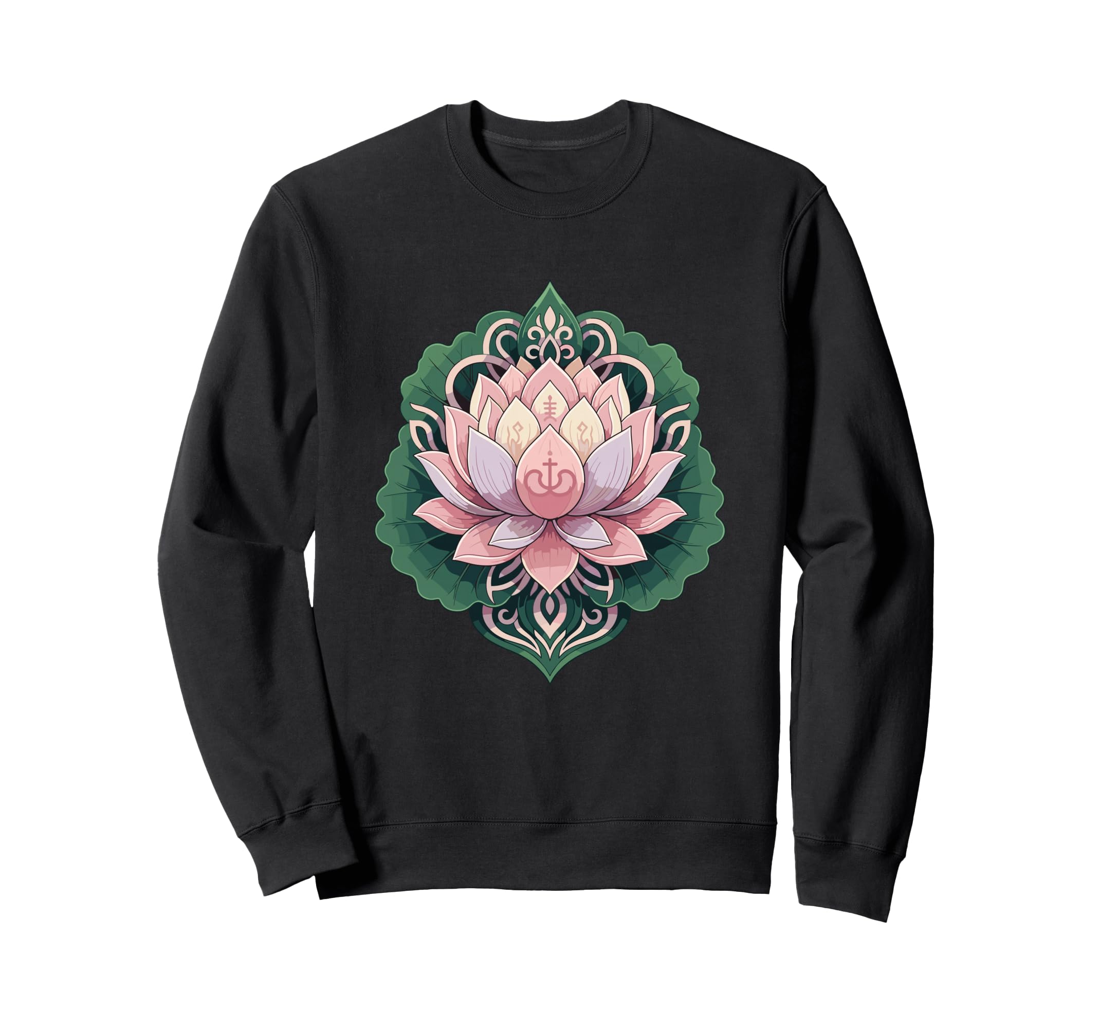 Lotus Mandala Yoga Meditation Sweatshirt - Unique Graphic for Adults - T-Shirt, Sweatshirt, Hoodie