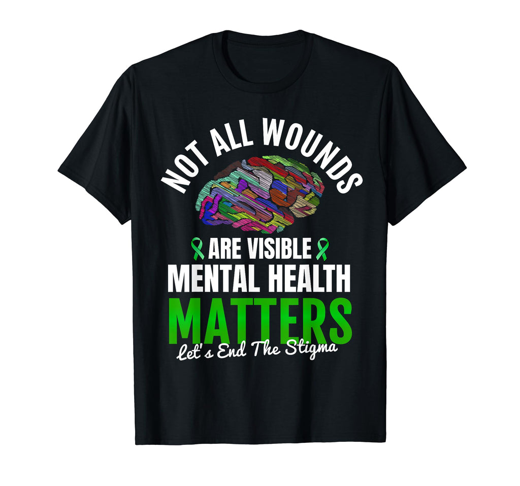 Not All Wounds Are Visible Mental T-Shirt - Minimalist Print Men Women - T-Shirt, Sweatshirt, Hoodie