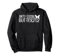 Anti Social Butterfly Funny Sarcastic Hoodie - Trendy Graphic Men Women - T-Shirt, Sweatshirt, Hoodie