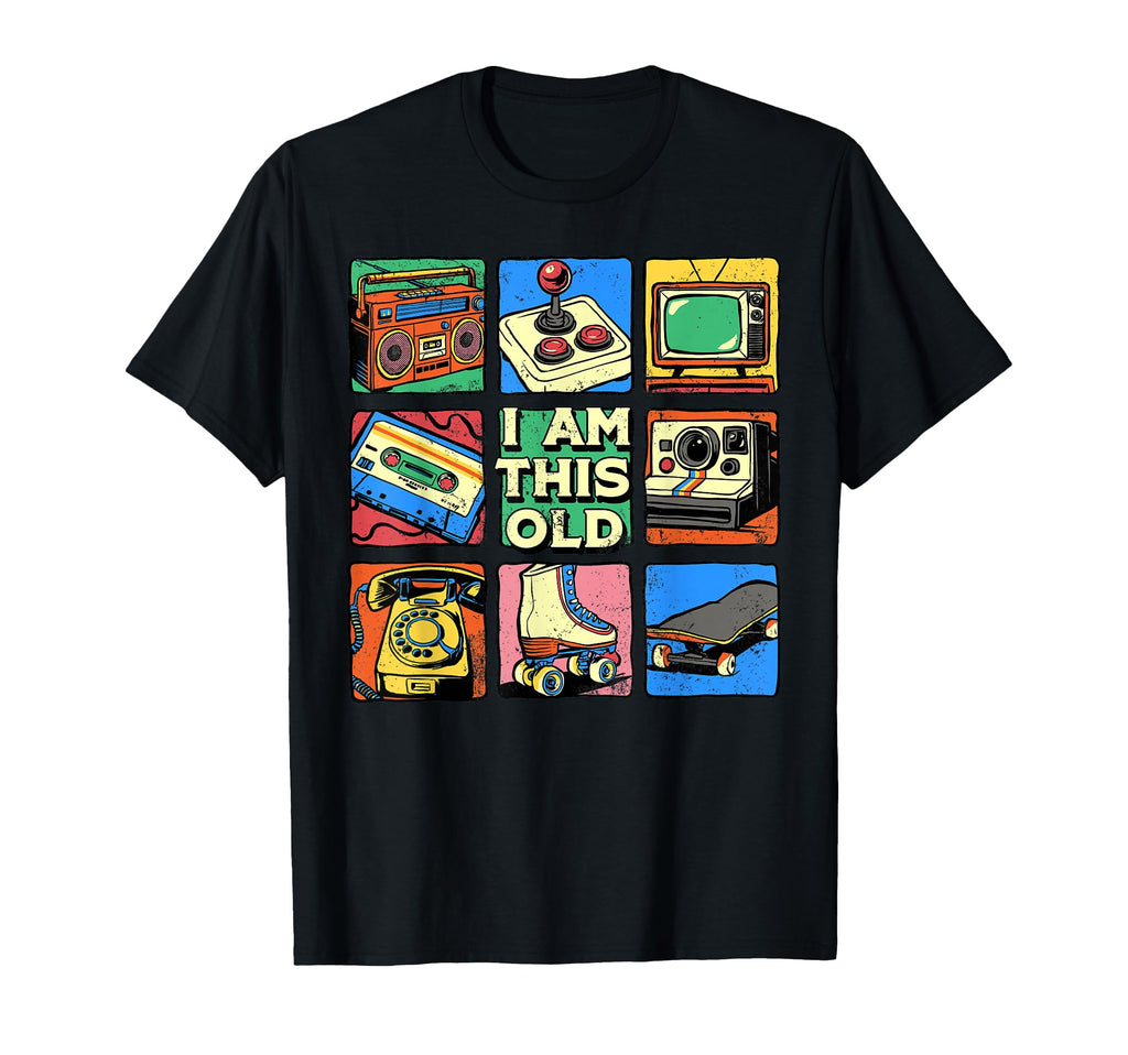 I Am This Old Nostalgia 80S 90S Cassette T-Shirt - Graphic Print Unisex - T-Shirt, Sweatshirt, Hoodie