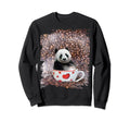 Panda Coffee Love Self Care Sweatshirt - Casual Everyday Wear Men Women - T-Shirt, Sweatshirt, Hoodie