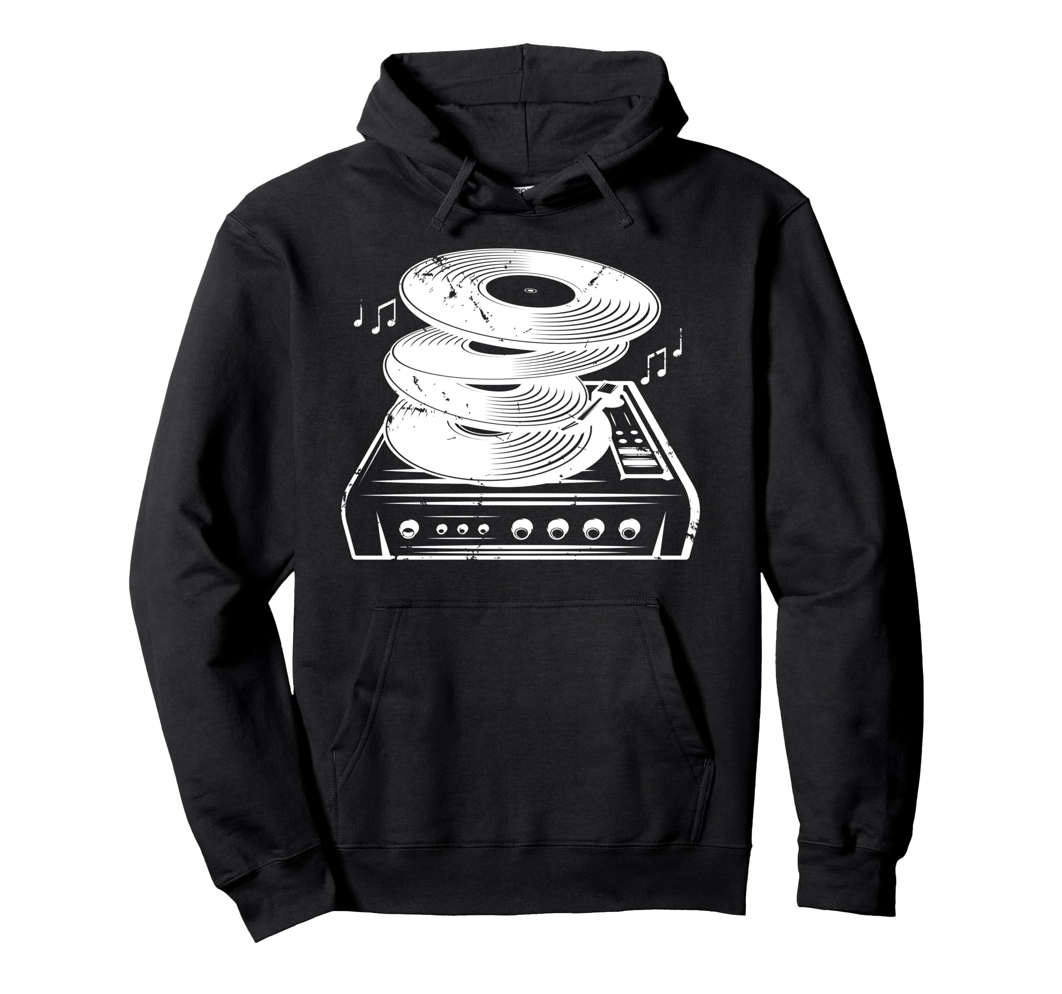 Music Lover Vinyl Record Player Gift Hoodie - Novelty Apparel Unisex - T-Shirt, Sweatshirt, Hoodie