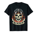Motorcycle Biker Skull Biker T-Shirt - Custom Art Print for Adults - T-Shirt, Sweatshirt, Hoodie