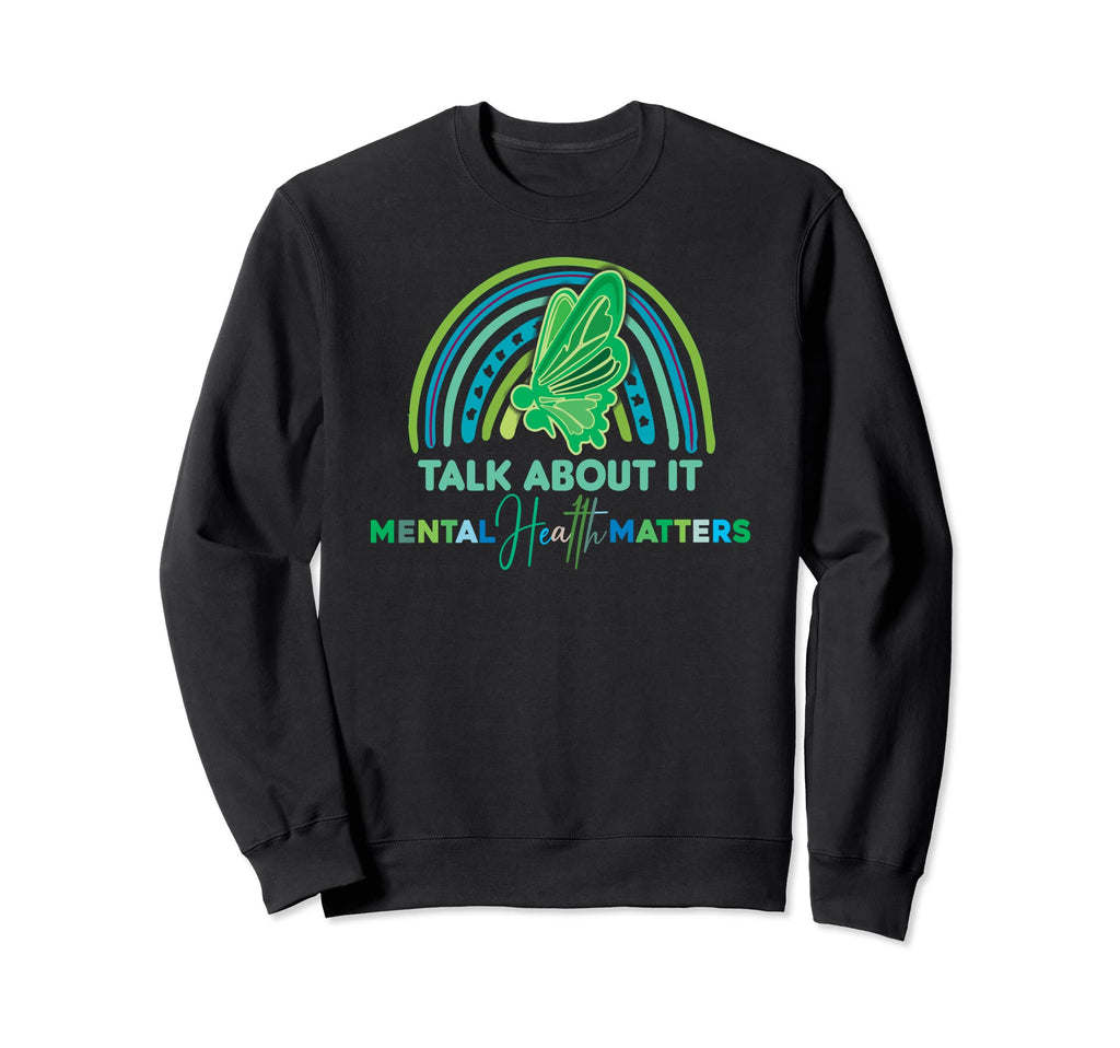 Talk Abou It Green Butterfly Sweatshirt - Custom Art Print Men Women - T-Shirt, Sweatshirt, Hoodie