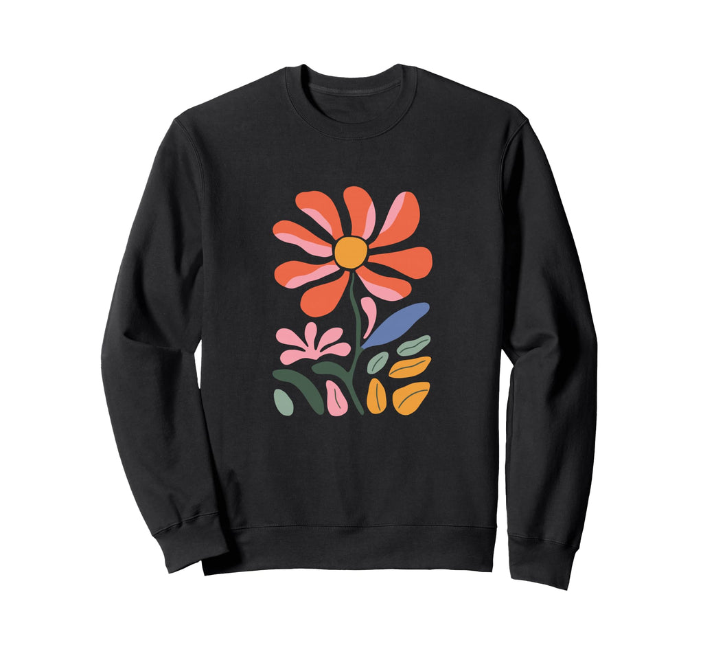 Modern Boho Colorful Floral Sweatshirt - Fun Novelty Design Men Women - T-Shirt, Sweatshirt, Hoodie