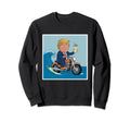 Trump Surfing Motorcycle Margarita Sweatshirt - Streetwear Style for Adults - T-Shirt, Sweatshirt, Hoodie