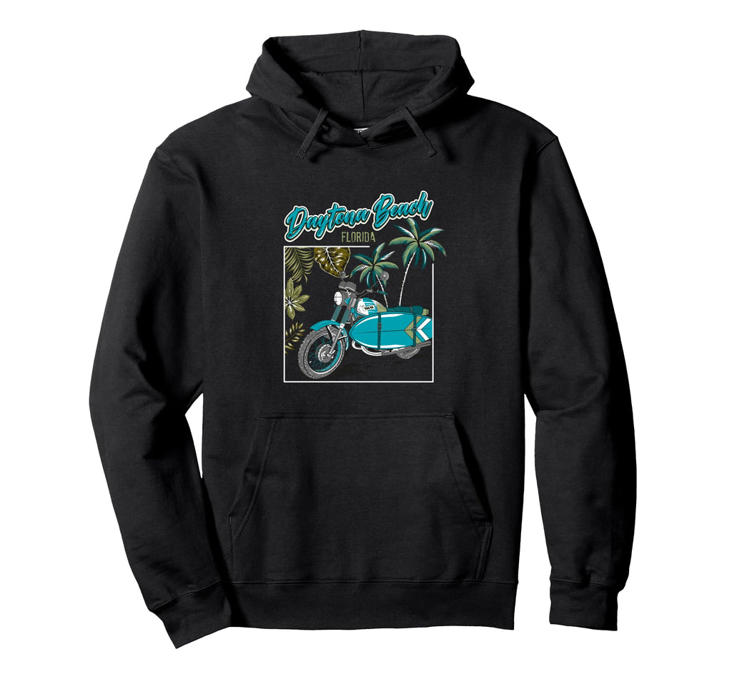 Daytona Beach Florida Motorcycle Hoodie - Custom Art Print for Adults - T-Shirt, Sweatshirt, Hoodie