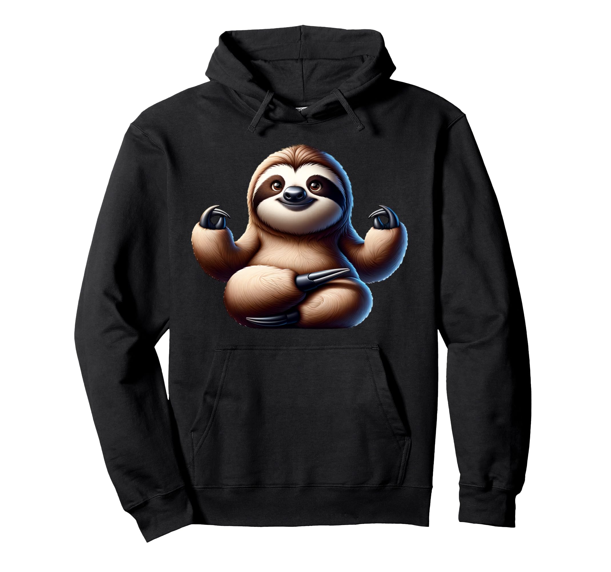 Yoga Sloth Relaxation Meditation Mindful Hoodie - Graphic Print Men Women - T-Shirt, Sweatshirt, Hoodie