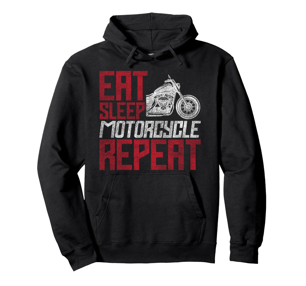 Motorcycle Biker Eat Sleep Motorcycle Hoodie - Aesthetic Graphic Men Women - T-Shirt, Sweatshirt, Hoodie