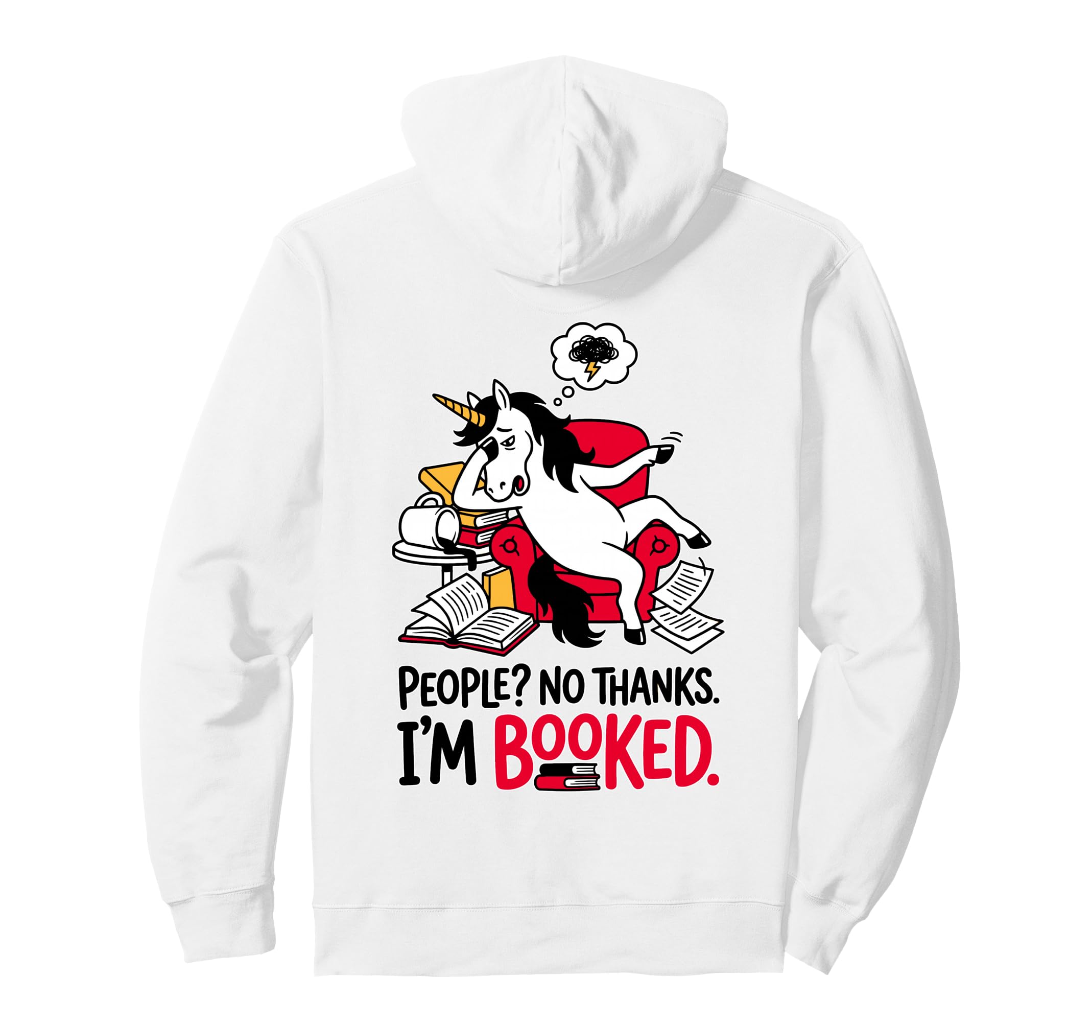 People No Thanks Social Anxiety Hoodie - Novelty Apparel for Adults - T-Shirt, Sweatshirt, Hoodie