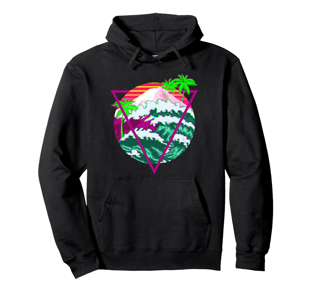Vaporwave Aesthetic Japanese Waves Hoodie - Unique Graphic for Adults - T-Shirt, Sweatshirt, Hoodie