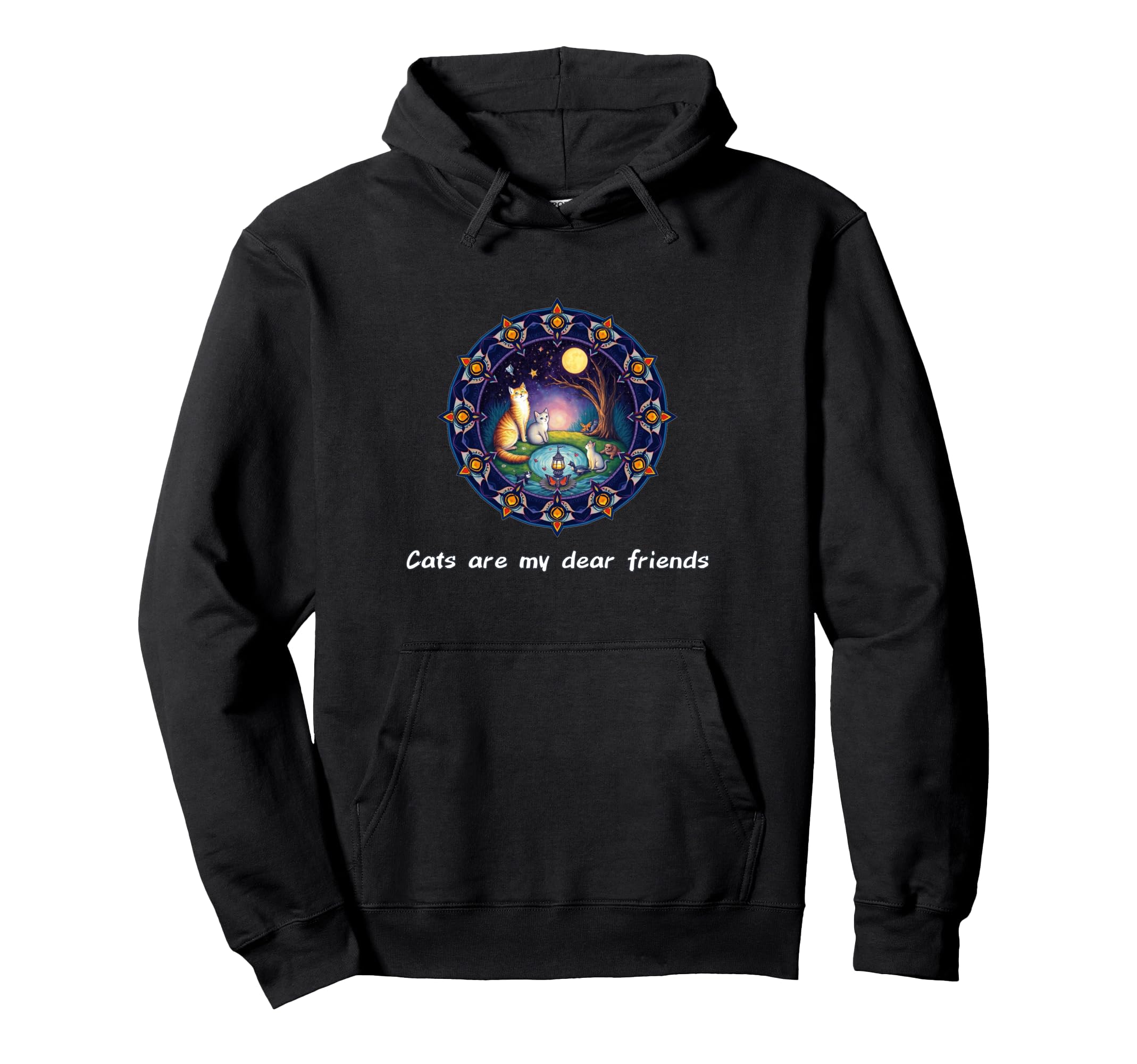 Cats Are My Best Friends Sacred Animals Hoodie - Trendy Graphic for Adults - T-Shirt, Sweatshirt, Hoodie