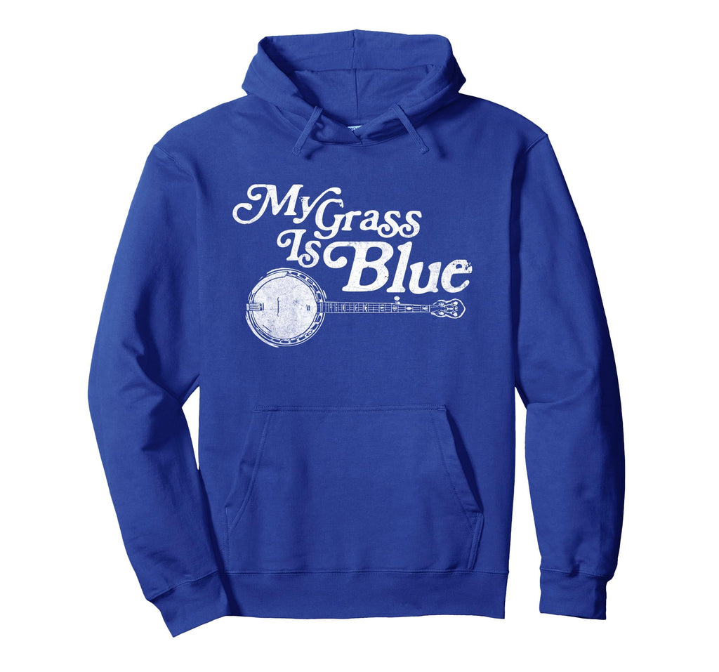 My Grass Is Blue Banjo Bluegrass Hoodie - Streetwear Style for Adults - T-Shirt, Sweatshirt, Hoodie
