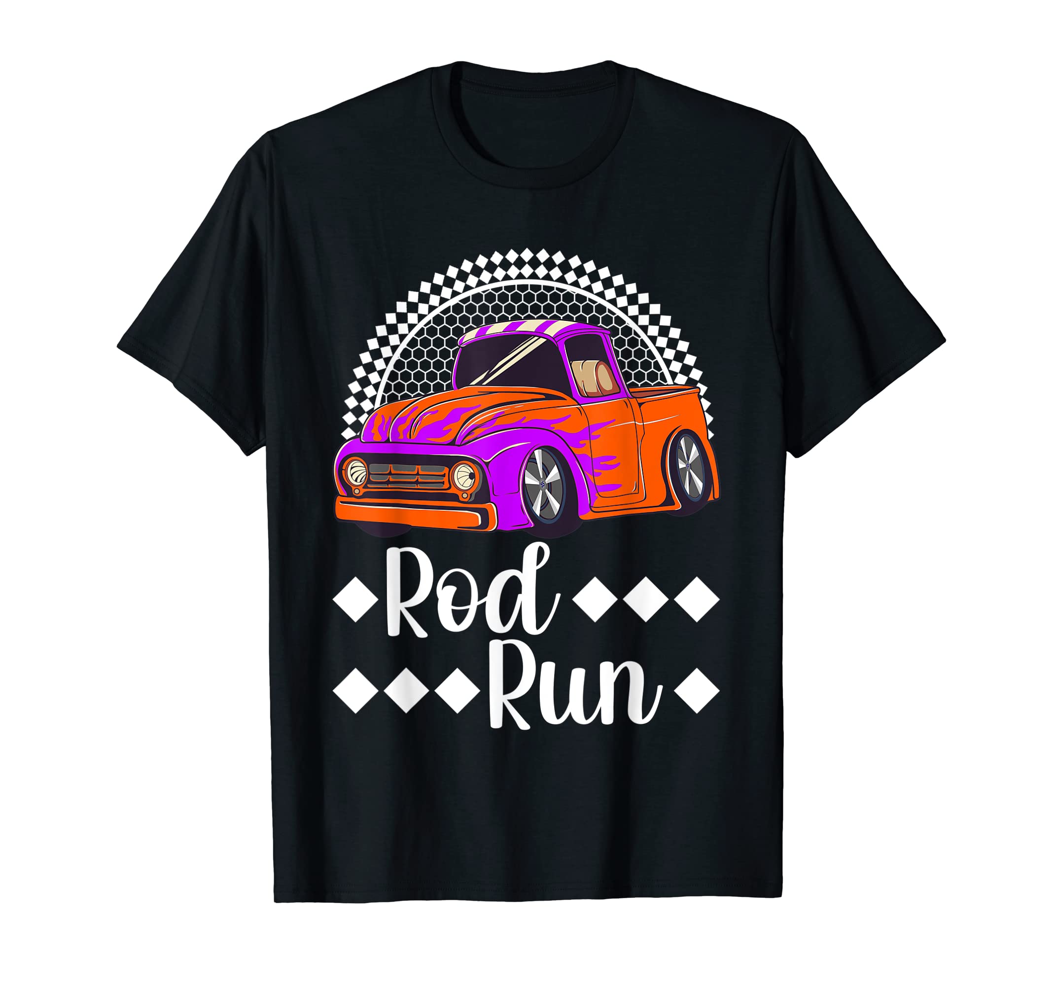 Rod Run Hot Rod Truck Rat Rod Car Show T-Shirt - Trendy Graphic for Adults - T-Shirt, Sweatshirt, Hoodie