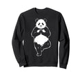 Funny Panda Yoga Pose Meditation Sweatshirt - Minimalist Print for Adults - T-Shirt, Sweatshirt, Hoodie