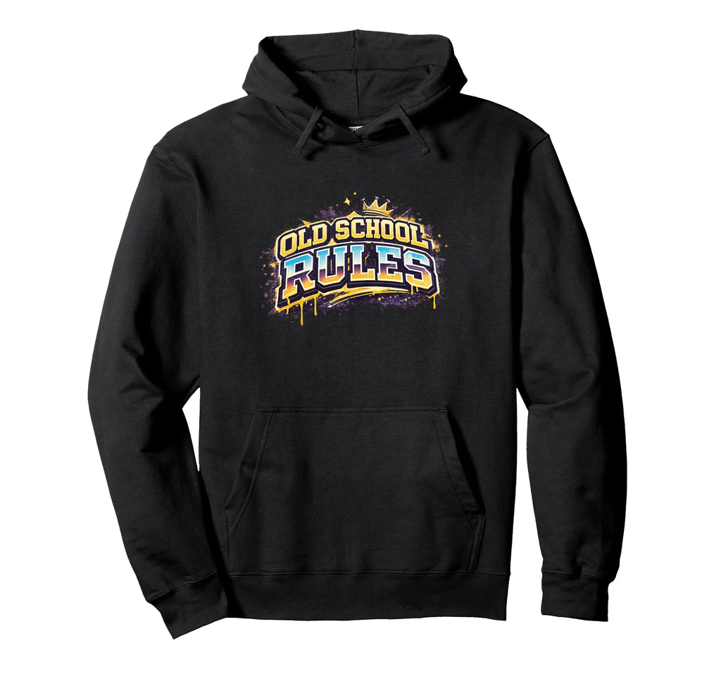 Old School Rules Hoodie - Novelty Apparel for Adults - T-Shirt, Sweatshirt, Hoodie
