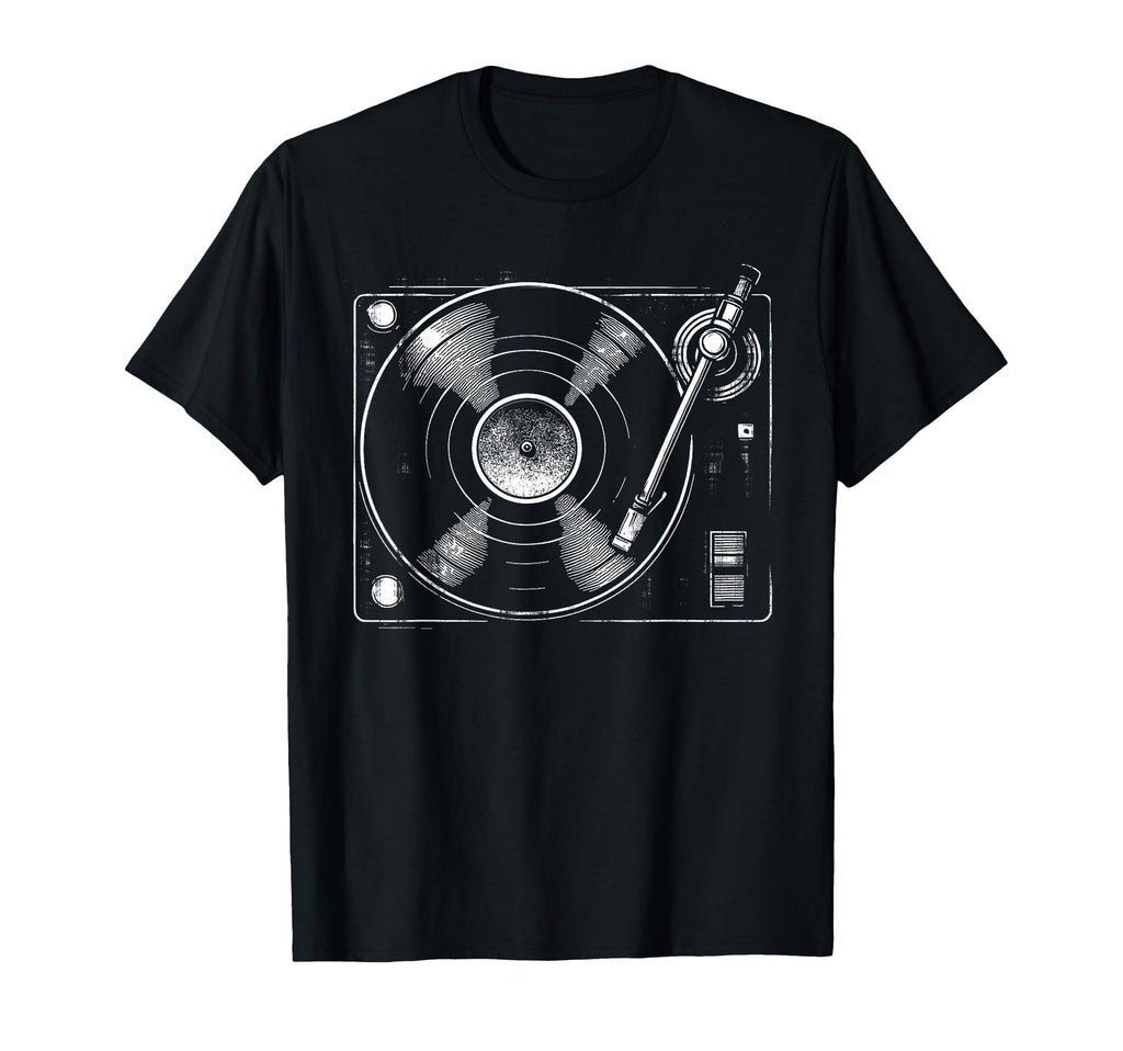 Turntable Audio Lp Vinyl Record Player T-Shirt - Trendy Graphic for Adults - T-Shirt, Sweatshirt, Hoodie