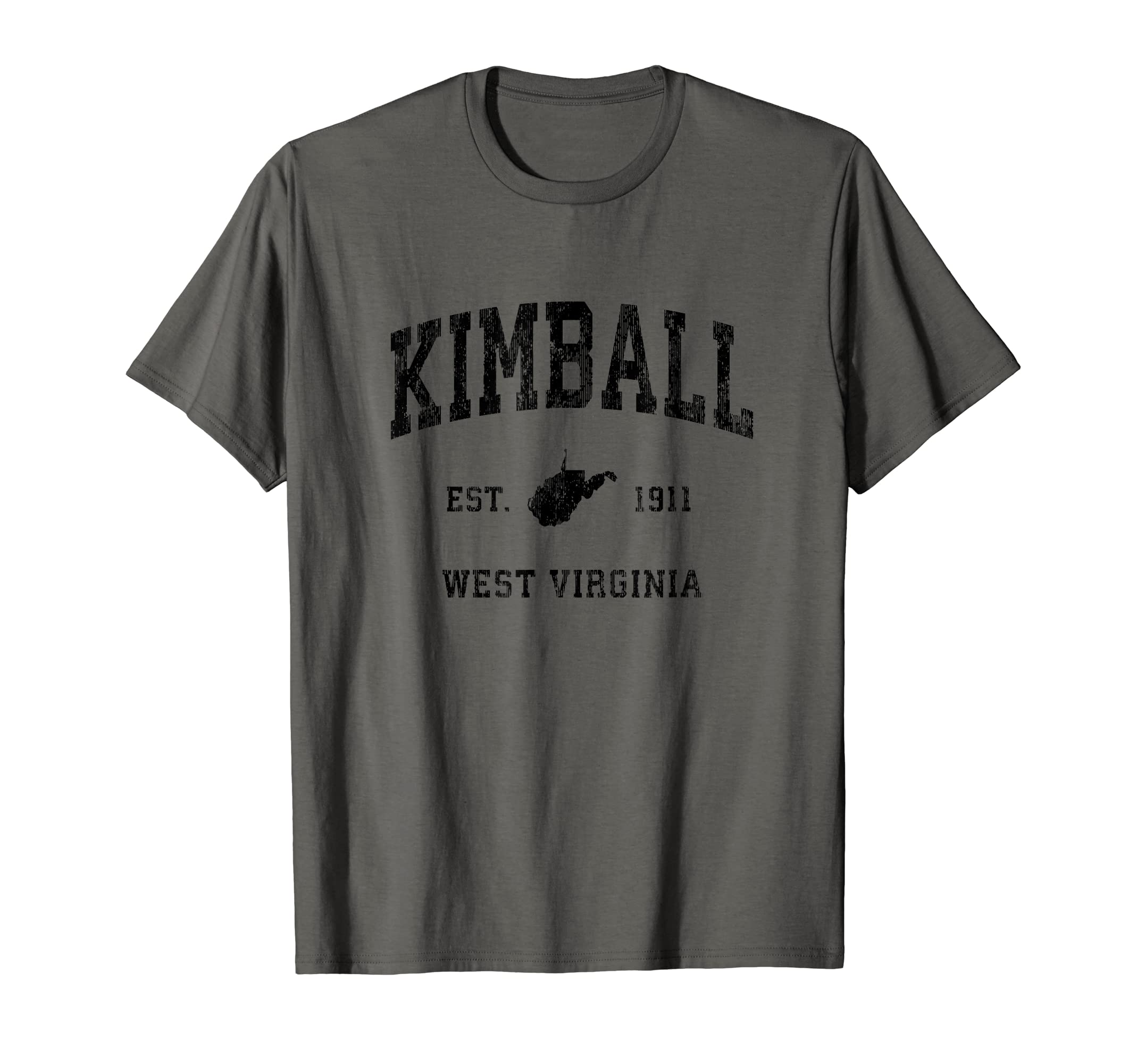 Kimball West Virginia Wv Athletic Black T-Shirt - Unique Graphic Unisex - T-Shirt, Sweatshirt, Hoodie