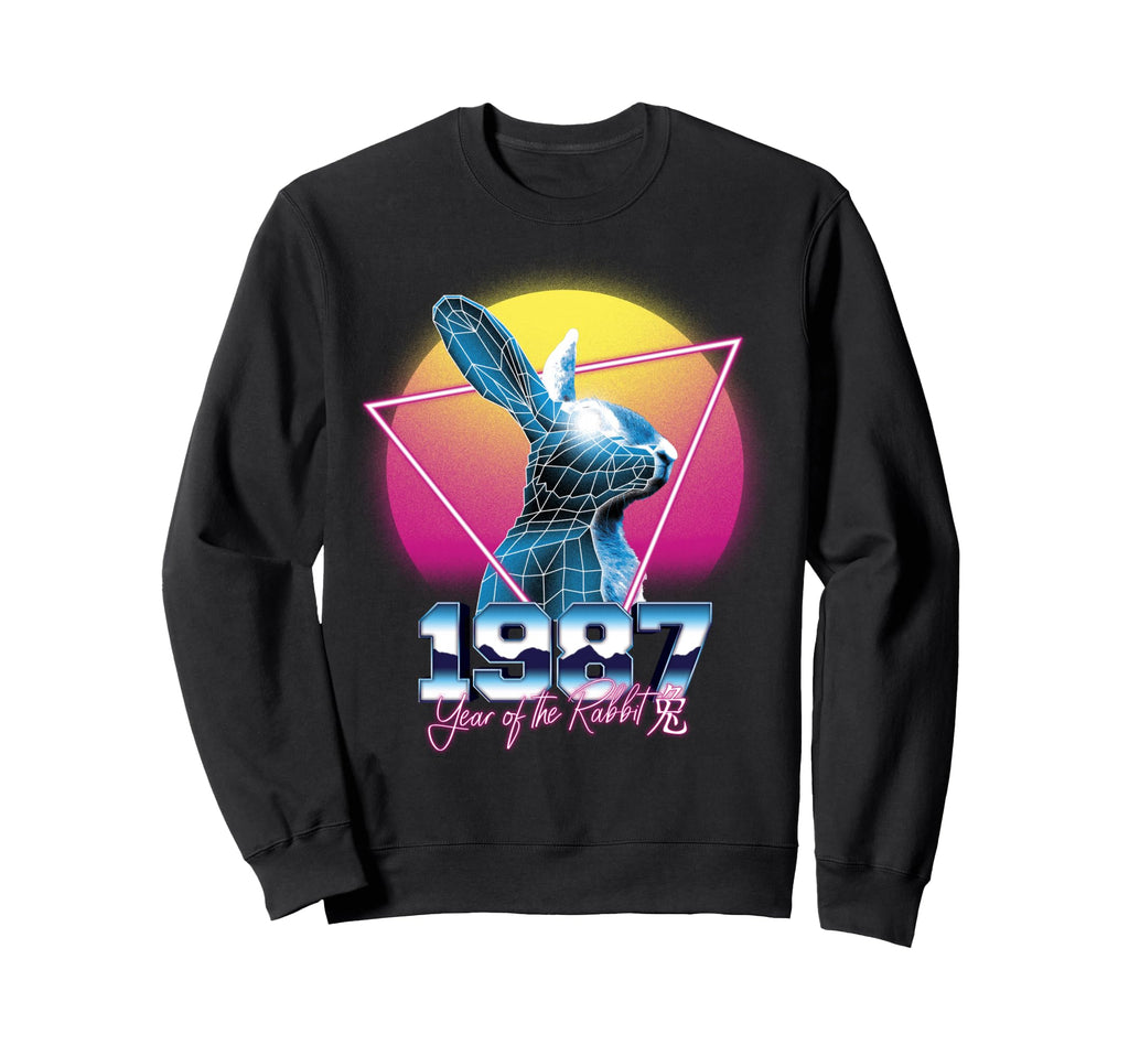 1987 Year Rabbit 80S Chinese Zodiac Sweatshirt - Streetwear Style Unisex - T-Shirt, Sweatshirt, Hoodie