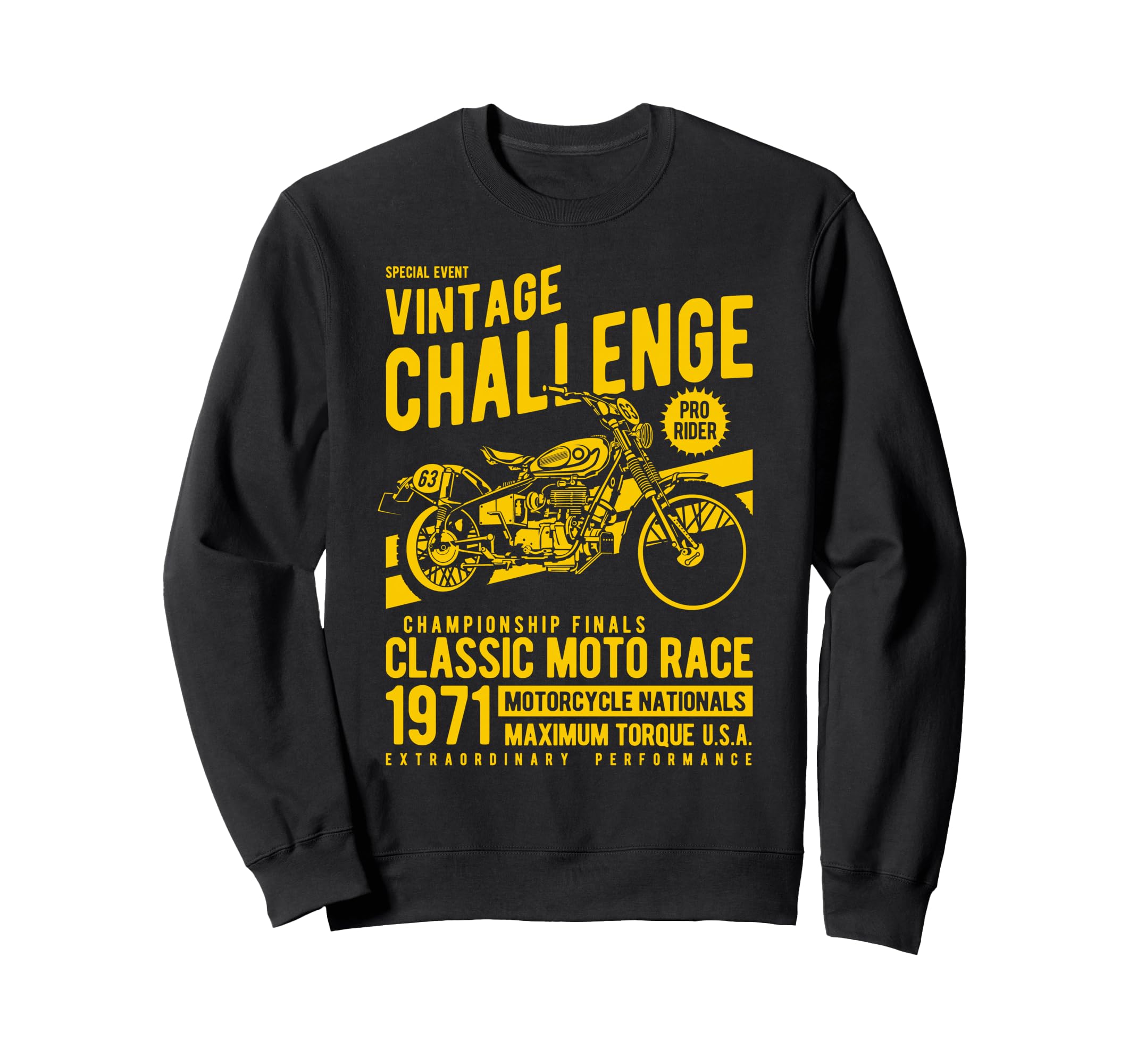 Challenge Motorcycle Race Sweatshirt - Custom Art Print for Adults - T-Shirt, Sweatshirt, Hoodie