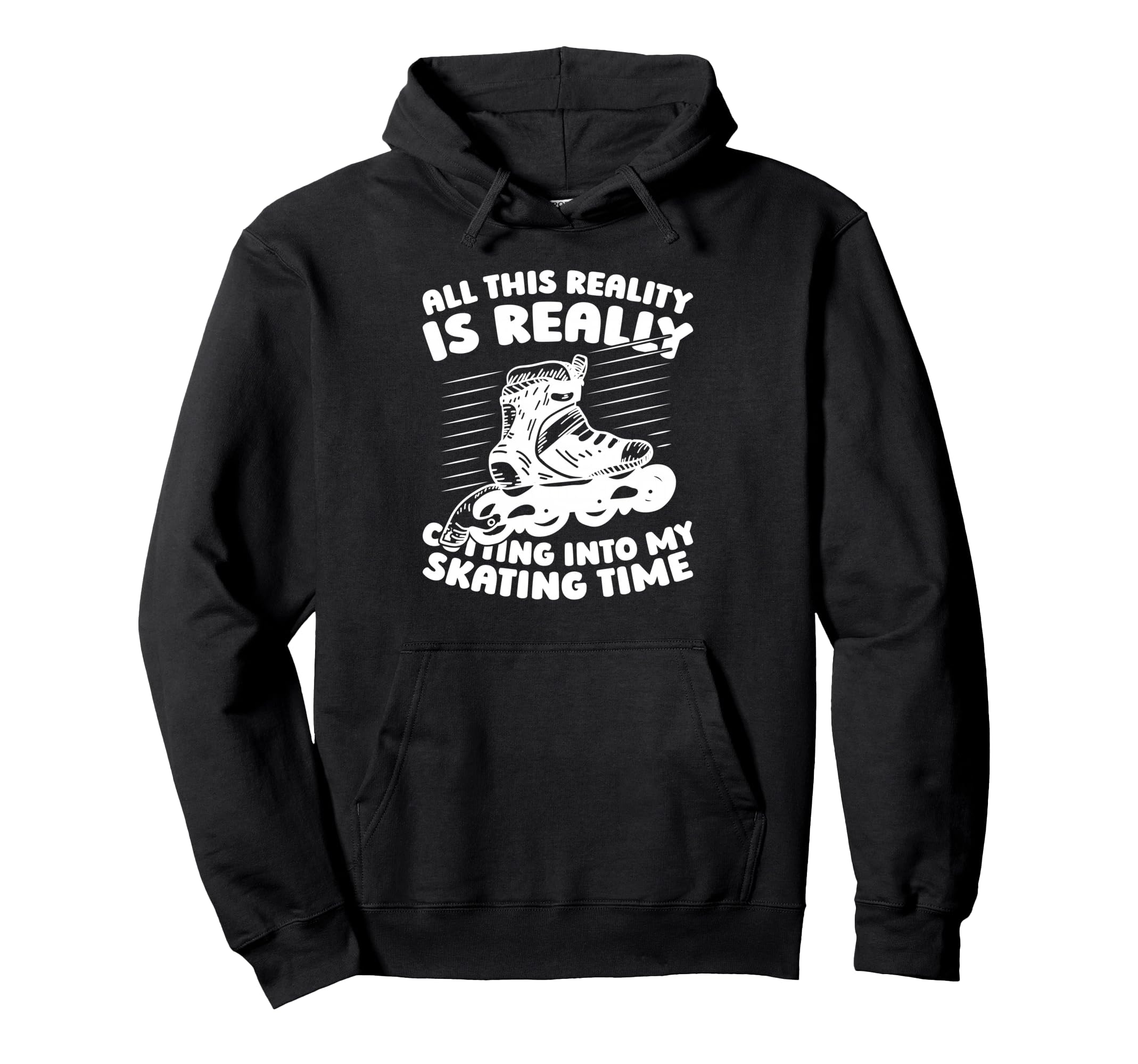 Skater Skates Roller Skating Hoodie - Minimalist Print Unisex - T-Shirt, Sweatshirt, Hoodie