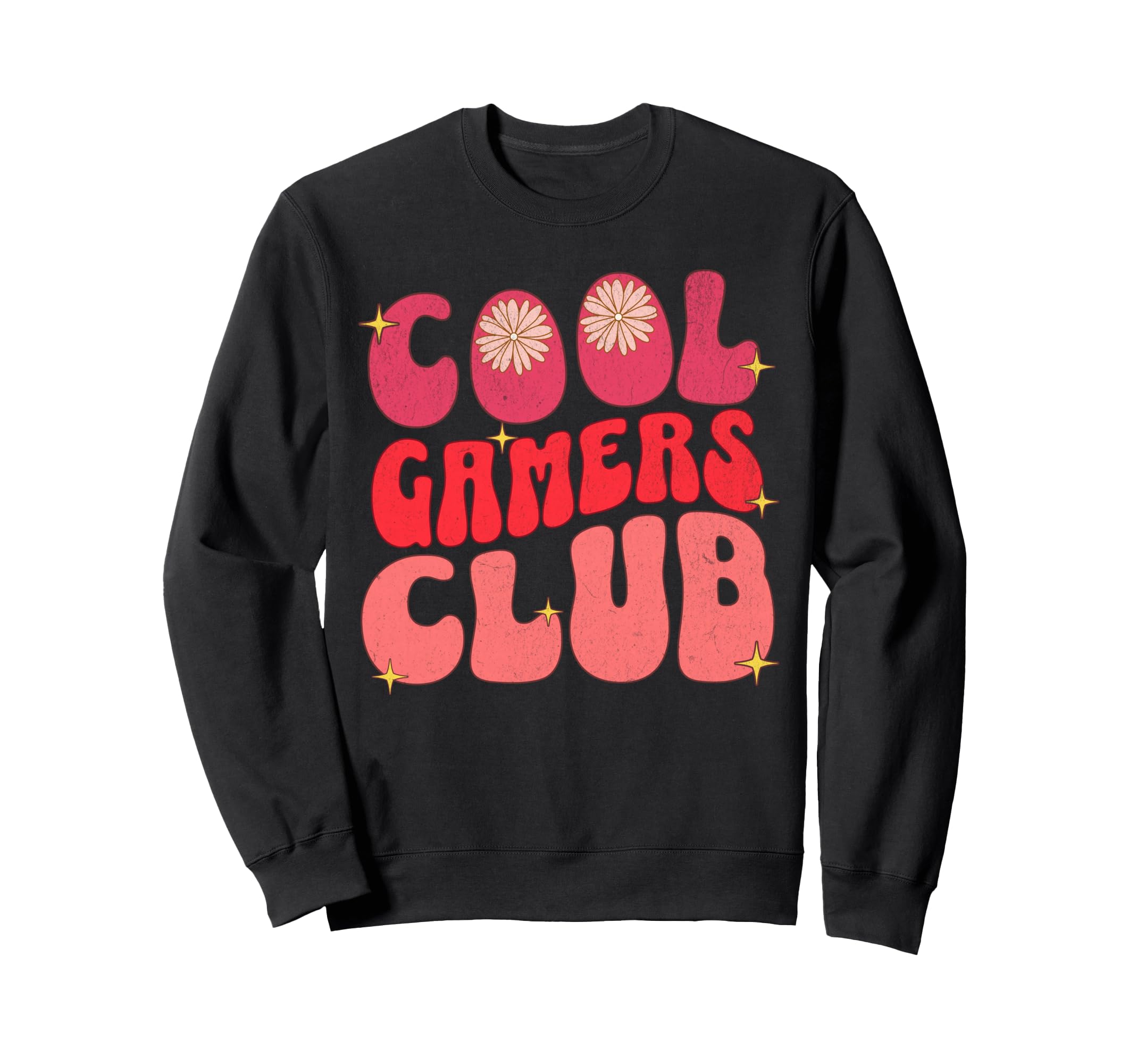 Gamers Club Pastel Typography Sweatshirt - Novelty Apparel for Adults - T-Shirt, Sweatshirt, Hoodie