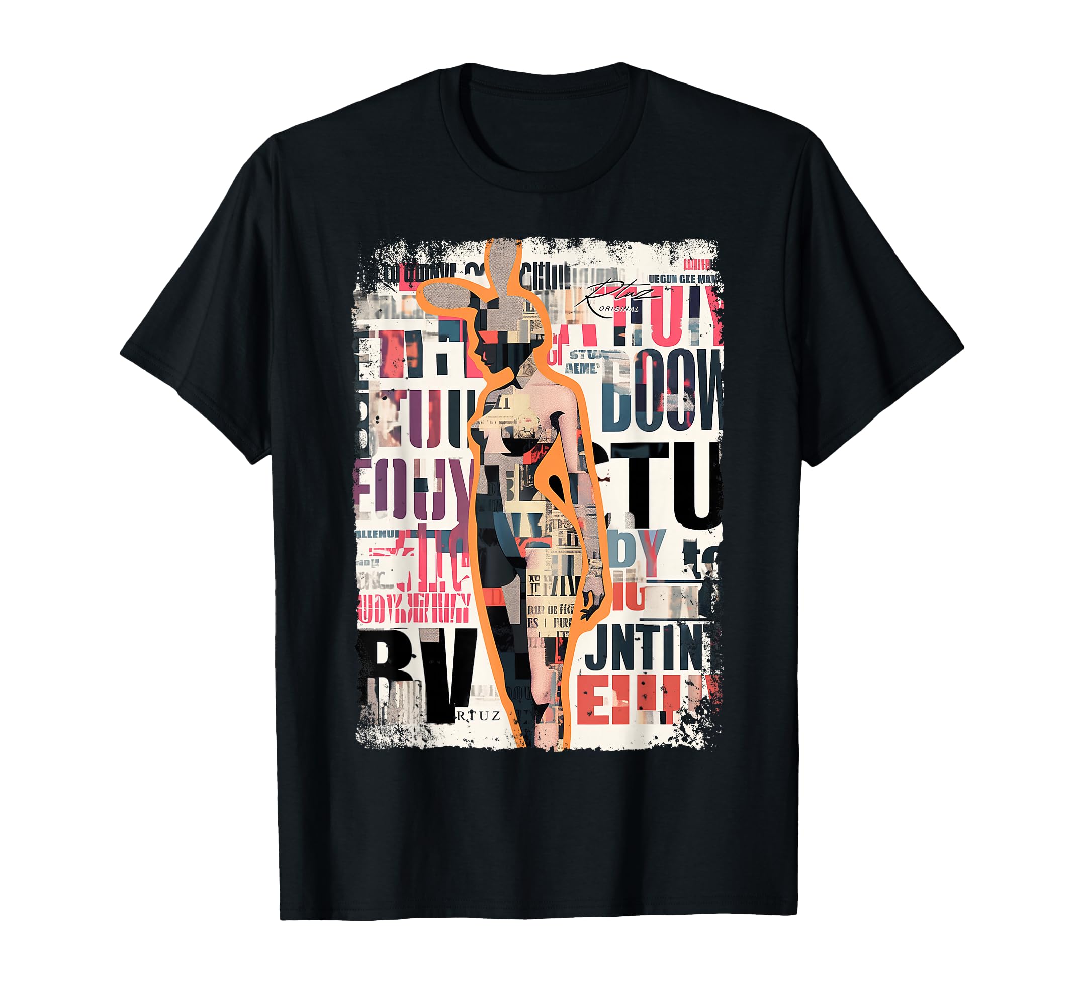 Magazine Cover Bunny Collage Sexy T-Shirt - Fun Novelty Design Unisex - T-Shirt, Sweatshirt, Hoodie
